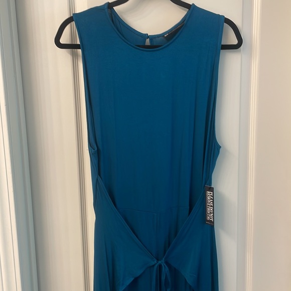 Teal Tie-Waist Knit Jumpsuit - Picture 4 of 10